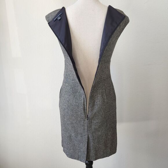 Banana Republic Womens Stretch size 2‎ Black Gray Wool Dress with Pockets - Picture 8 of 11